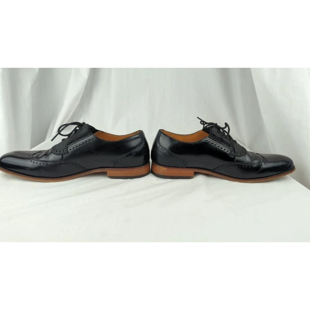 Stacy Adams Men's Sullivan Wingtip Oxford Dress Shoes Memory Foam Black 8.5
